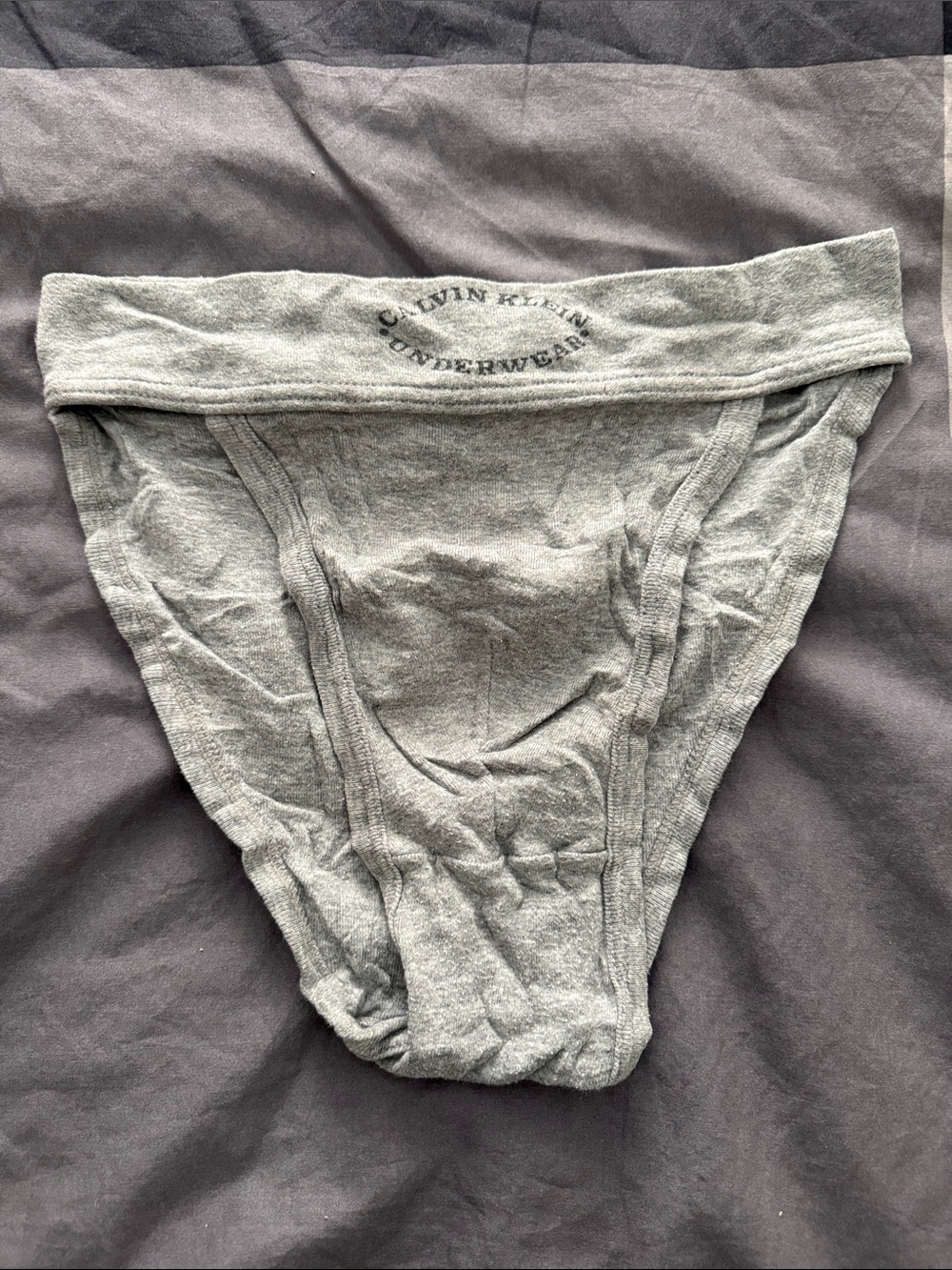1994  Vintage Calvin Klein Classic Gray Cotton  sport bikini Briefs - small